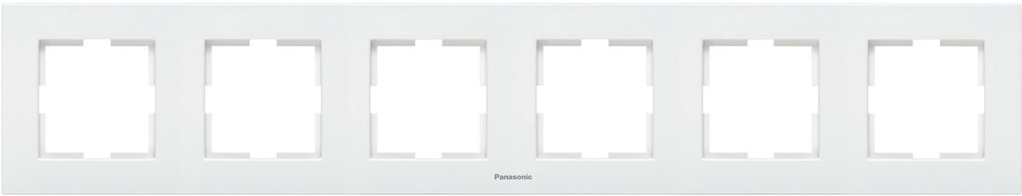 Рамка Panasonic Karre Plus WKTF08062WH-RU 6x горизонтальный монтаж пластик белый (упак.:1шт)