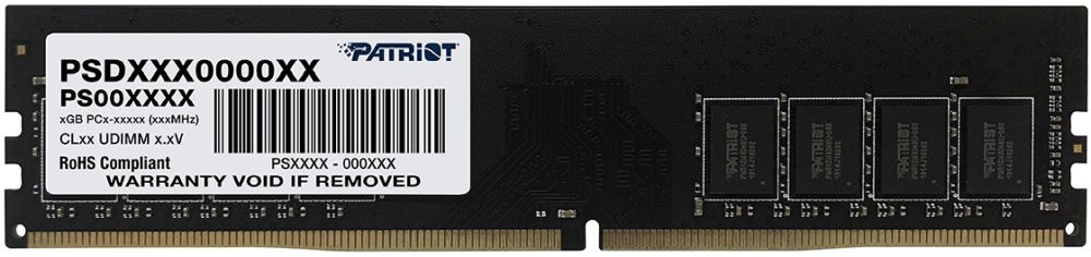 Память DDR4 16GB 2666MHz Patriot PSD416G266681 Signature RTL PC4-21300 CL19 DIMM 288-pin 1.2В single rank Ret