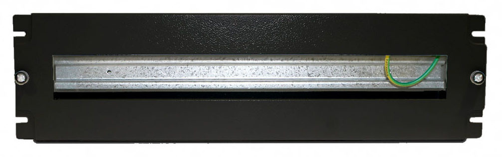 Рейка-DIN Hyperline BPB19-PS-3U-RAL9005 3U черный (упак.:1шт)
