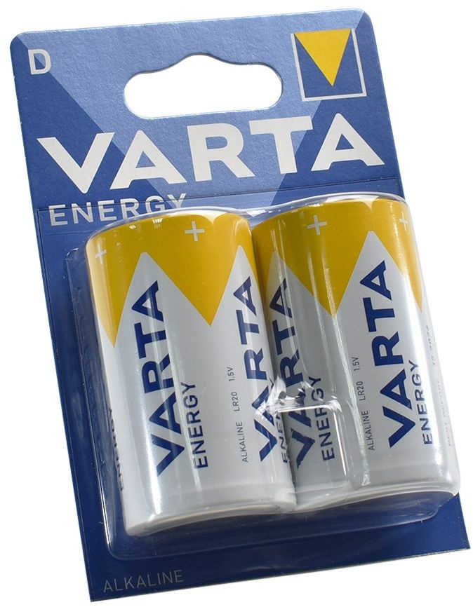Батарея Varta Energy LR20 BL2 Alkaline D (2шт) блистер