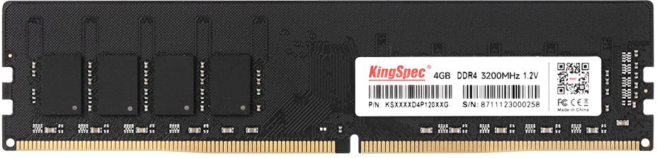 Память DDR4 4GB 3200MHz Kingspec KS3200D4P12004G RTL PC4-25600 DIMM 288-pin 1.2В dual rank Ret