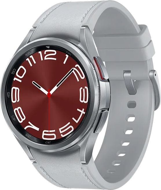 Смарт-часы Samsung Galaxy Watch 6 Classic 43мм 1.3" AMOLED корп.серебристый рем.серебристый (SM-R950NZSACIS)