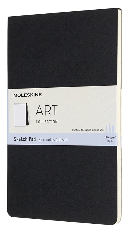 Блокнот для рисования Moleskine ART SOFT SKETCH PAD ARTSKPAD3 Large 130х210мм 48стр. мягкая обложка черный