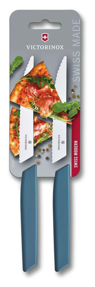 Набор ножей кухон. Victorinox Swiss Modern (6.9006.12W2B) компл.:2шт синий блистер