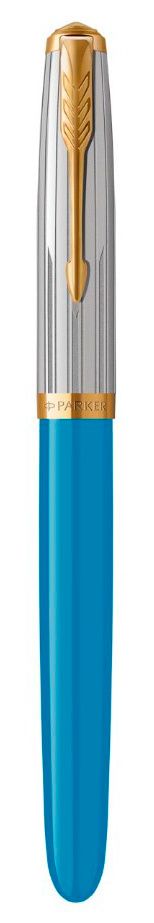 Ручка перьев. Parker 51 Premium (CW2169078) Turquoise GT F сталь нержавеющая подар.кор.