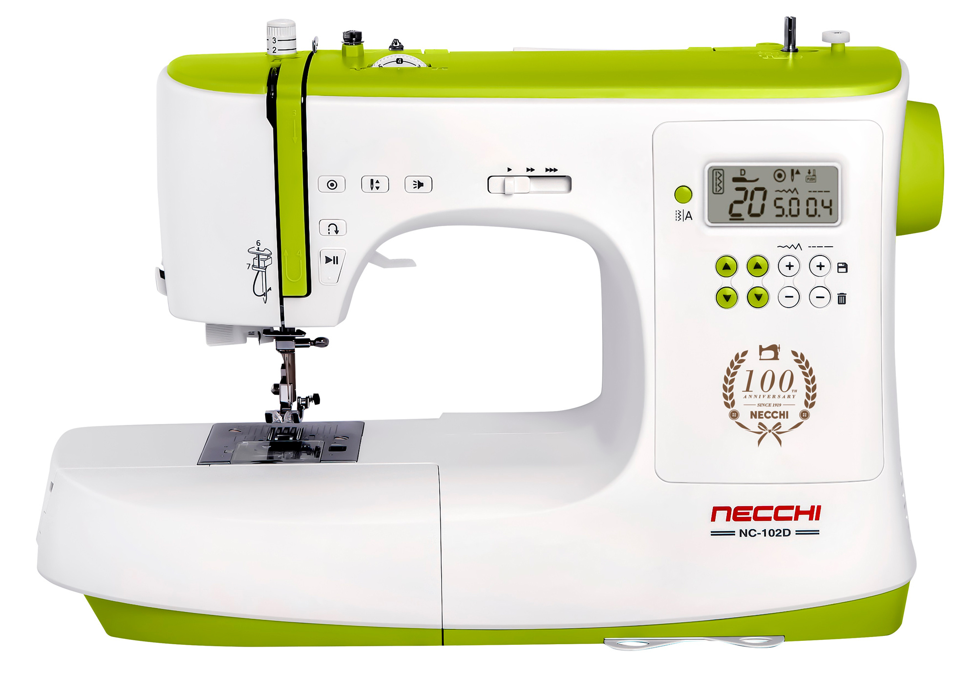 Швейная машина Necchi NC-102D белый/зеленый