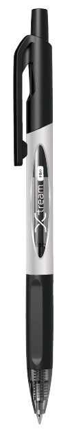 Ручка шариков. автоматическая Deli X-tream EQ11-BK серый мет./черный d=0.7мм черн. черн. резин. манжета