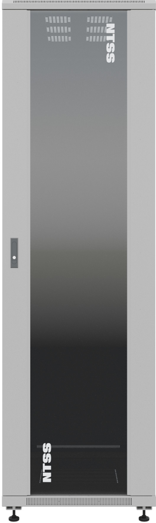 Шкаф серверный NTSS Премиум (NTSS-R42U60100GS) напольный 42U 600x1000мм пер.дв.стекл металл 900кг серый 910мм 1987мм IP20 сталь укомплектованный