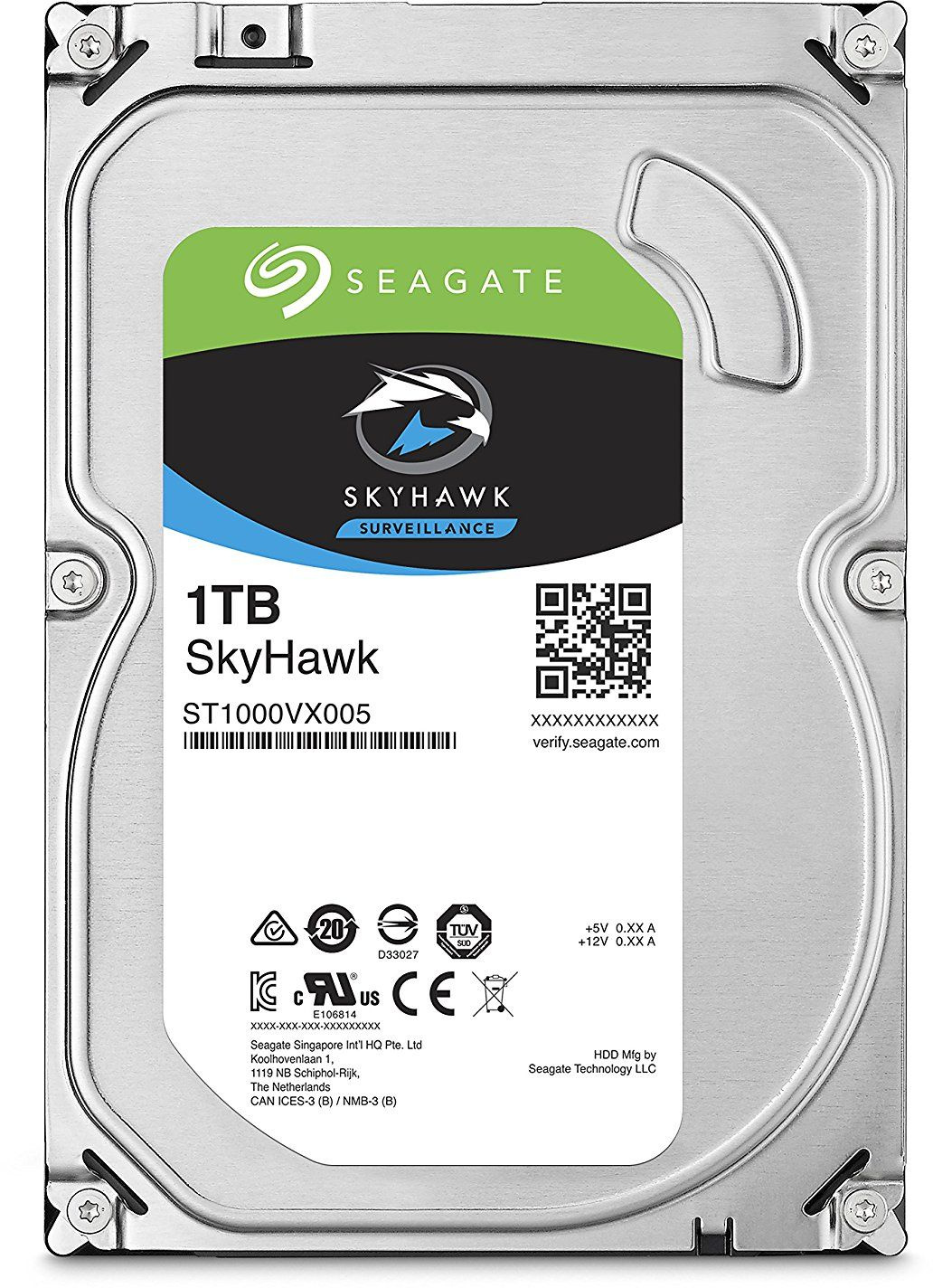 Жесткий диск Seagate SATA-III 1TB ST1000VX005 Video Skyhawk (5900rpm) 64Mb 3.5"