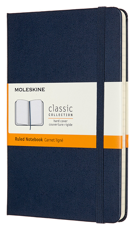 Блокнот Moleskine CLASSIC QP050B20 Medium 115x180мм 208стр. линейка твердая обложка синий
