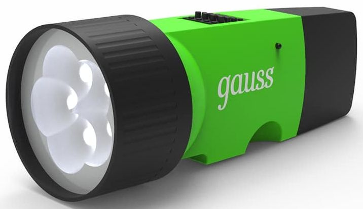 Фонарь ручной Gauss GFL103 черный 1Вт лам.:светодиод. (GF103)