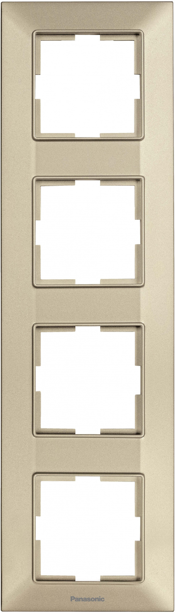 Рамка Panasonic Arkedia Slim WNTF08142BR-RU 4x вертикальный монтаж пластик бронзовый (упак.:1шт)