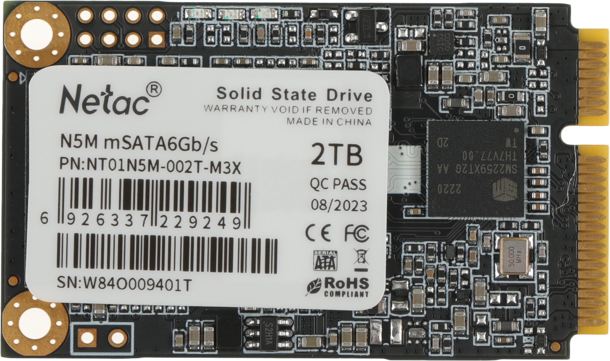 Накопитель SSD Netac SATA-III 2TB NT01N5M-002T-M3X N5M mSATA
