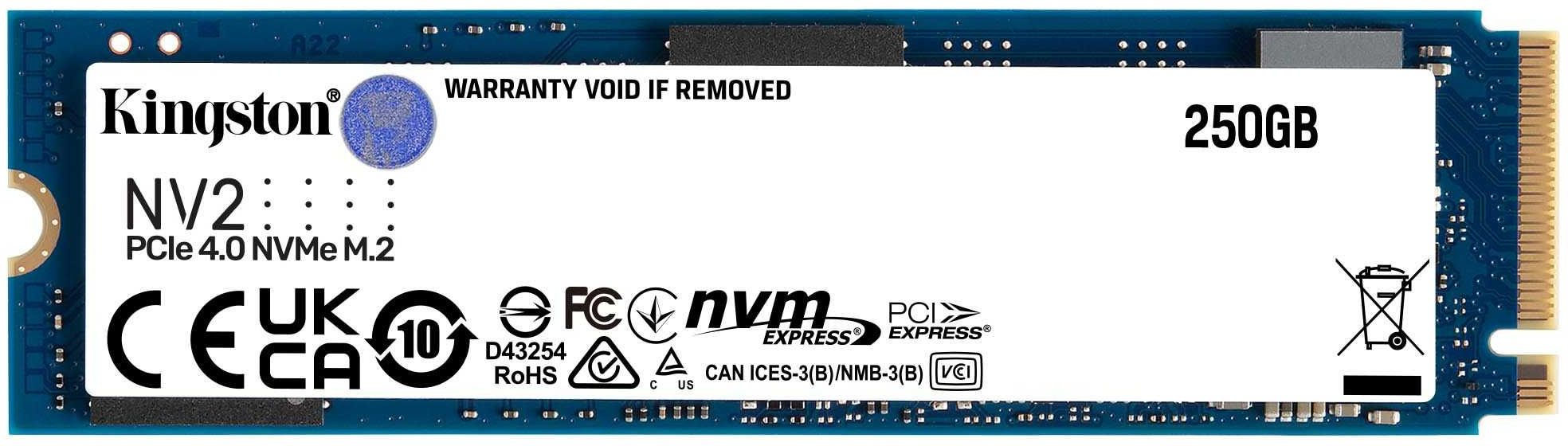 Накопитель SSD Kingston PCIe 4.0 x4 250GB SNV2S/250G NV2 M.2 2280
