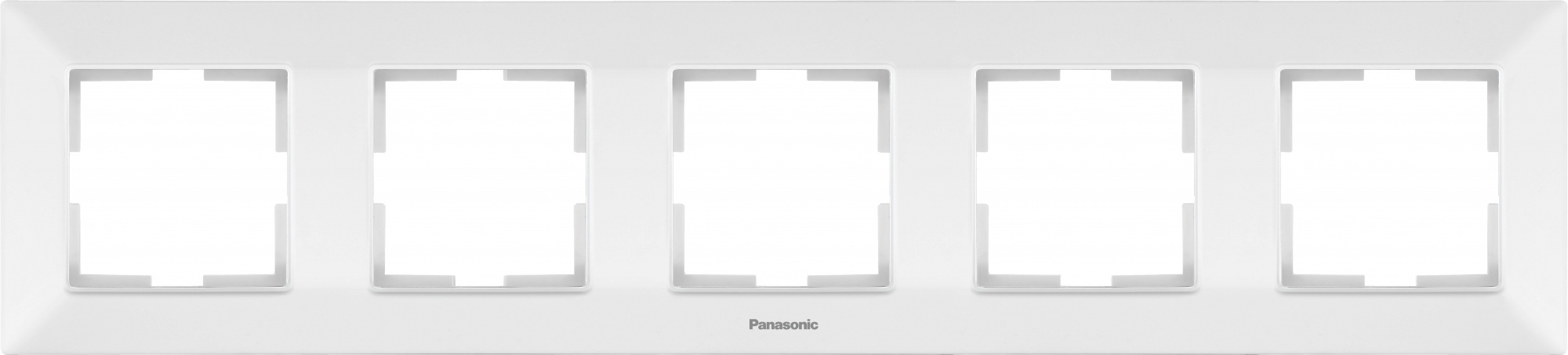 Рамка Panasonic Arkedia Slim WNTF08052WH-RU 5x горизонтальный монтаж пластик белый (упак.:1шт)
