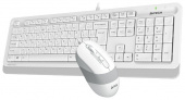 Клавиатура + мышь A4Tech Fstyler FG1010 клав:белый/серый мышь:белый/серый USB беспроводная Multimedia (FG1010 WHITE)
