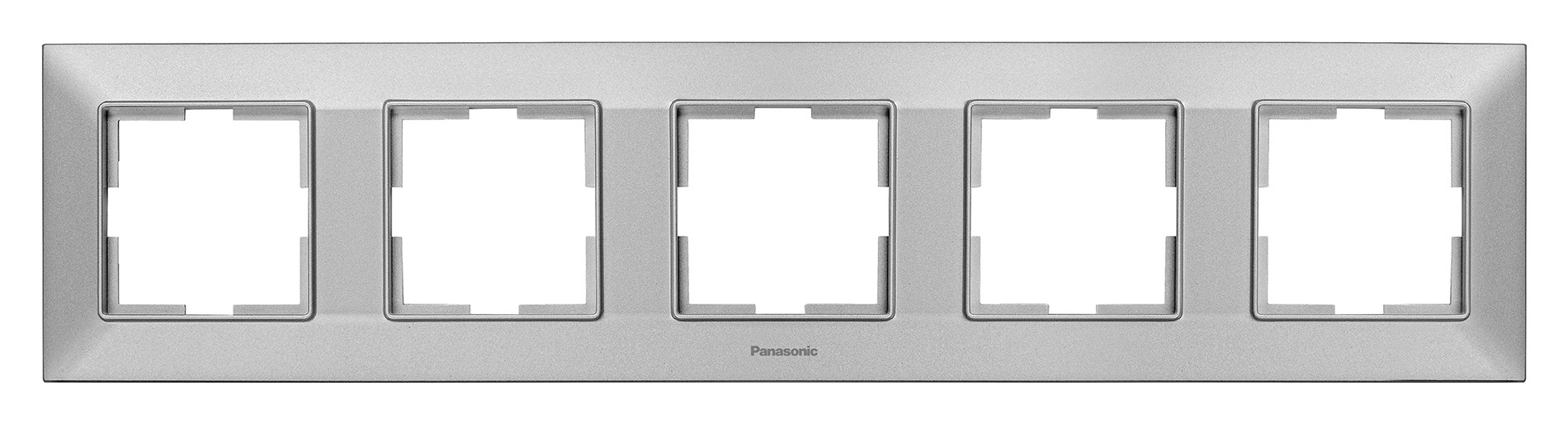 Рамка Panasonic Arkedia Slim WNTF08052SL-RU 5x горизонтальный монтаж пластик серебристый (упак.:1шт)