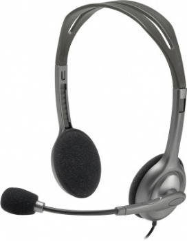 Наушники с микрофоном Logitech Stereo H110 серебристый 1.8м накладные оголовье (981-000459)