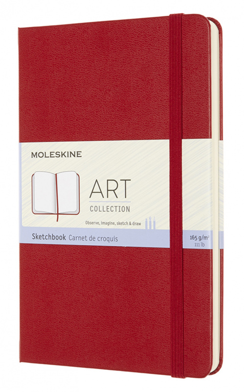 Блокнот для рисования Moleskine ART SKETCHBOOK ARTQP054F2 Medium 115x180мм 88стр. твердая обложка красный