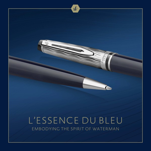 Ручка шариков. Waterman Expert L`Essence du Bleu (CW2166466) LaqBlue CT M син. черн. подар.кор.