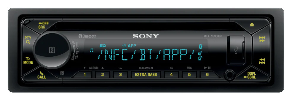 Автомагнитола Sony MEX-N5300BT 1DIN 4x55Вт v3.0 RDS