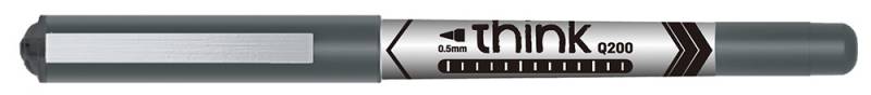 Ручка роллер Deli Think (EQ20020) серый d=0.5мм черн. черн. одноразовая ручка стреловидный пиш. наконечник линия 0.35мм