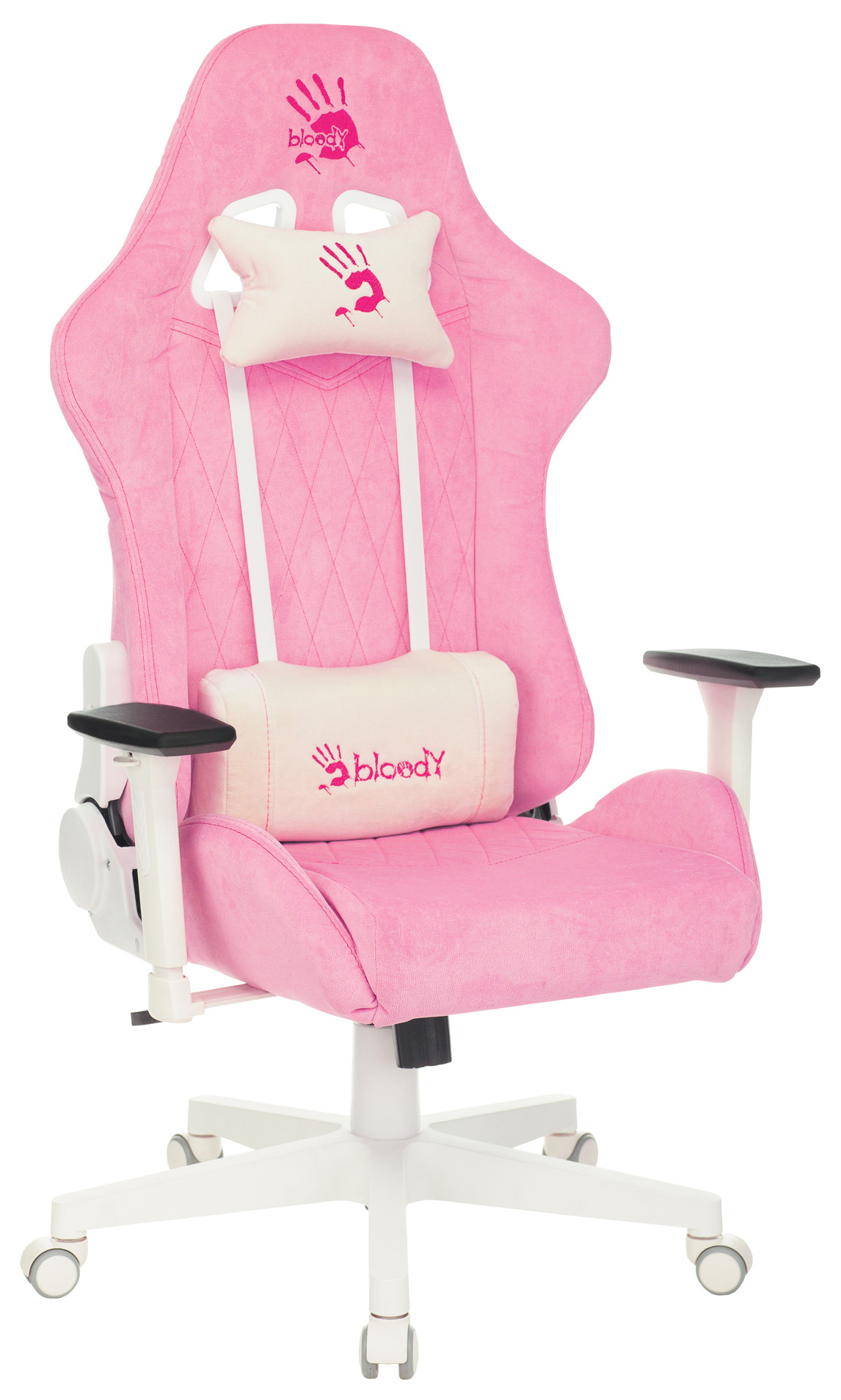 Кресло игровое A4Tech Bloody GC-310 розовый сиденье розовый крестов.