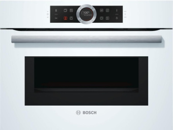 Духовой шкаф Электрический Bosch Serie 8 CMG633BW1 белый - купить недорого с доставкой в интернет-магазине