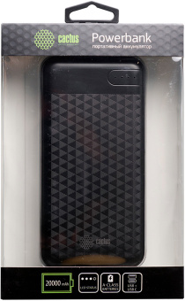 Мобильный аккумулятор Cactus CS-PBFSET-20000 20000mAh 2.1A 1xUSB черный - купить недорого с доставкой в интернет-магазине