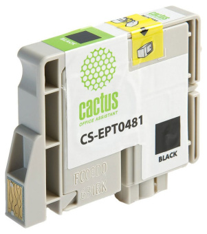 Картридж струйный Cactus CS-EPT0481 T0481 черный (16мл) для Epson Stylus Photo R200/R220/R300/R320/R340/RX500/RX600/RX620/RX640 - купить недорого с доставкой в интернет-магазине