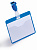 Бейдж Durable 8106-06 60х90мм горизонтальный зажим+клип синий (упак.:25шт)