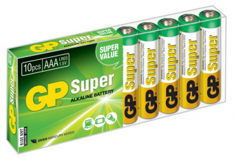 Батарея GP Super Alkaline 24A LR03 AAA (10шт) - купить недорого с доставкой в интернет-магазине