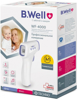 Термометр инфракрасный B.Well WF-4000 белый/синий - купить недорого с доставкой в интернет-магазине