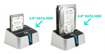 Док-станция для HDD AgeStar 3UBT2 SATA USB3.0 пластик серебристый 1 - купить недорого с доставкой в интернет-магазине