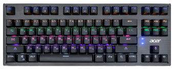 Клавиатура Acer OKW126 механическая черный USB for gamer LED - купить недорого с доставкой в интернет-магазине