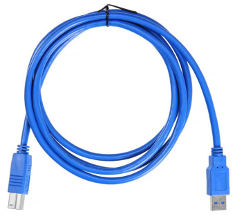 Кабель Buro USB3.0-AM/BM USB A(m) USB B(m) 1.8м синий - купить недорого с доставкой в интернет-магазине