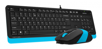 Клавиатура + мышь A4Tech Fstyler F1010 клав:черный/синий мышь:черный/синий USB Multimedia (F1010 BLUE) - купить недорого с доставкой в интернет-магазине