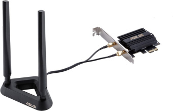 Сетевой адаптер Wi-Fi + Bluetooth Asus PCE-AX58BT AX3000 PCI Express (ант.внеш.съем) 2ант. - купить недорого с доставкой в интернет-магазине
