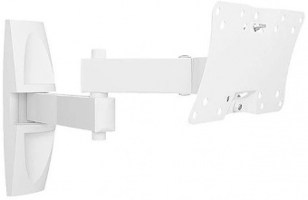 Кронштейн для телевизора Holder LCDS-5064 белый 10"-32" макс.30кг настенный поворотно-выдвижной и наклонный - купить недорого с доставкой в интернет-магазине
