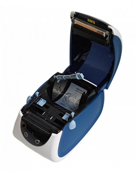Термопринтер Mertech MPRINT LP80 EVA (для печ.накл.) стационарный белый/синий - купить недорого с доставкой в интернет-магазине