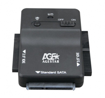 Адаптер-переходник для HDD AgeStar 3FBCP1 IDE SATA IDE пластик черный 2.5" 3.5" - купить недорого с доставкой в интернет-магазине