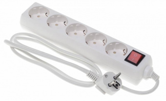 Сетевой удлинитель Buro BU-PS5.1/W 1.5м (5 розеток) белый (пакет ПЭ) - купить недорого с доставкой в интернет-магазине