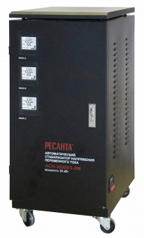 Стабилизатор напряжения Ресанта ACH-30000/3-ЭМ трехфазный черный (63/4/7) - купить недорого с доставкой в интернет-магазине