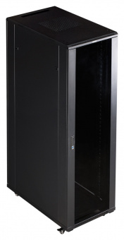 Шкаф коммутационный Lanmaster (TWT-CBB-27U-6X8-P1) напольный 27U 600x800мм пер.дв.перфор. задн.дв.перфор.2-хст. 2 бок.пан. 800кг черный IP20 сталь - купить недорого с доставкой в интернет-магазине