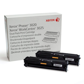 Картридж лазерный Xerox 106R03048 черный x2упак. (3000стр.) для Xerox Ph 3020/WC 3025 - купить недорого с доставкой в интернет-магазине