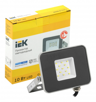 Прожектор уличный IEK СДО светодиодный 10Вт корп.алюм.серый (LPDO701-10-K03) - купить недорого с доставкой в интернет-магазине
