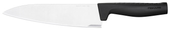 Нож кухонный Fiskars Hard Edge (1051747) стальной разделочный лезв.200мм прямая заточка черный - купить недорого с доставкой в интернет-магазине