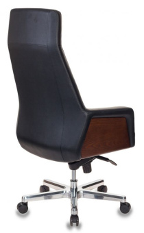 Кресло руководителя Бюрократ _Antonio черный кожа крестов. алюминий - купить недорого с доставкой в интернет-магазине