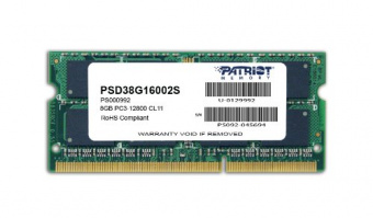 Память DDR3 8Gb 1600MHz Patriot PSD38G16002S RTL PC3-12800 CL11 SO-DIMM 204-pin 1.5В - купить недорого с доставкой в интернет-магазине