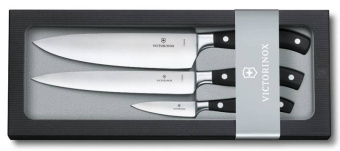 Набор ножей кухон. Victorinox Grand Maitre Chefs (7.7243.3) компл.:3шт черный подар.коробка - купить недорого с доставкой в интернет-магазине